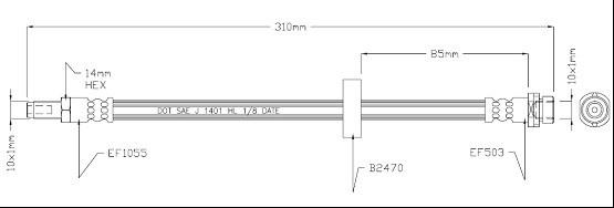 Motaquip VBJ598 - Тормозной шланг autodnr.net