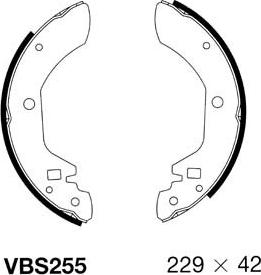 Motaquip VBS255 - Комплект гальм, барабанний механізм autocars.com.ua
