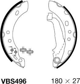 Motaquip VBS496 - Комплект гальм, барабанний механізм autocars.com.ua