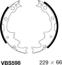 Motaquip VBS598 - Комплект гальм, барабанний механізм autocars.com.ua