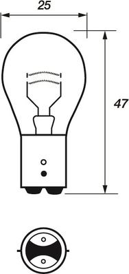 Motaquip VBU380 - Лампа накаливания, фонарь сигнала тормоза autodnr.net