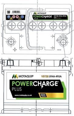 Motaquip VBY30 - Стартерна акумуляторна батарея, АКБ autocars.com.ua