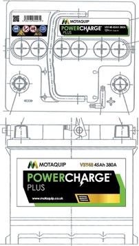 Motaquip VBY48 - Стартерна акумуляторна батарея, АКБ autocars.com.ua