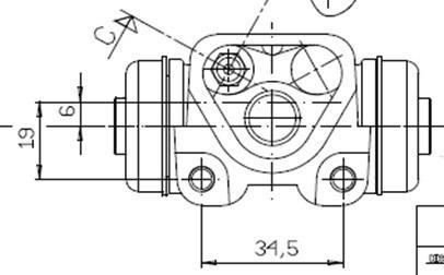 Motaquip VWC838 - Колісний гальмівний циліндр autocars.com.ua