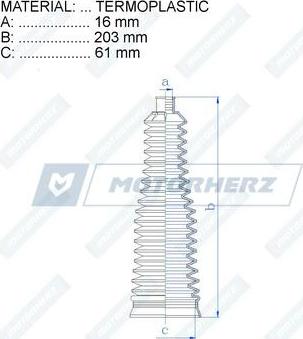 Motorherz RDZ0015MG - Пыльник, рулевое управление avtokuzovplus.com.ua