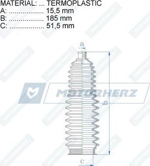 Motorherz RDZ0024MG - Пильник, рульове управління autocars.com.ua