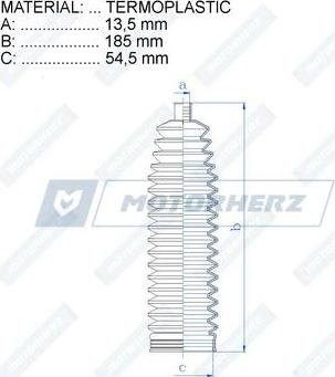 Motorherz RDZ0027MG - Пыльник, рулевое управление avtokuzovplus.com.ua