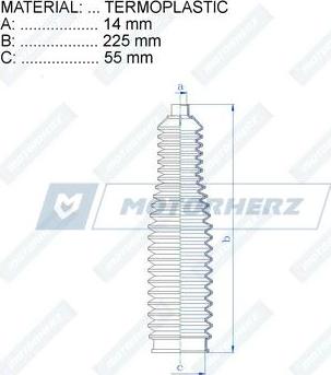 Motorherz RDZ0031MG - Пильник, рульове управління autocars.com.ua