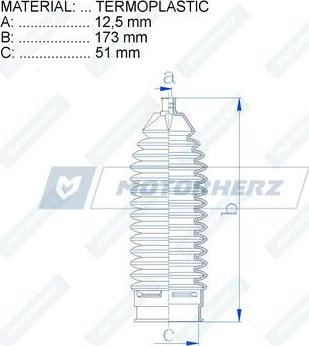 Motorherz RDZ0050MG - Пыльник, рулевое управление avtokuzovplus.com.ua