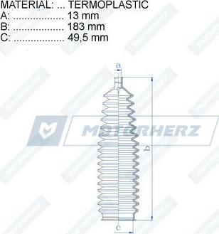 Motorherz RDZ0055MG - Пильник, рульове управління autocars.com.ua