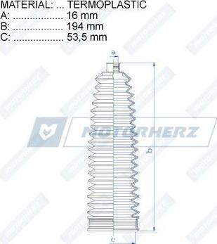 Motorherz RDZ0058MG - Пильник, рульове управління autocars.com.ua