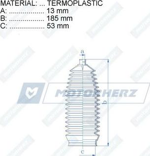 Motorherz RDZ0059MG - Пыльник, рулевое управление avtokuzovplus.com.ua