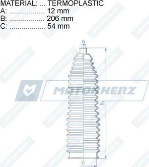 Motorherz RDZ0062MG - Пильник, рульове управління autocars.com.ua