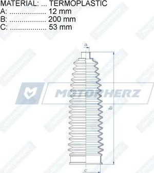 Motorherz RDZ0064MG - Пильник, рульове управління autocars.com.ua