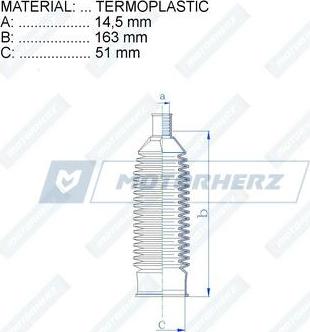 Motorherz RDZ0069MG - Пильник, рульове управління autocars.com.ua