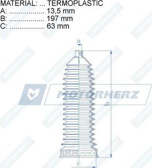 Motorherz RDZ0073MG - Пильник, рульове управління autocars.com.ua