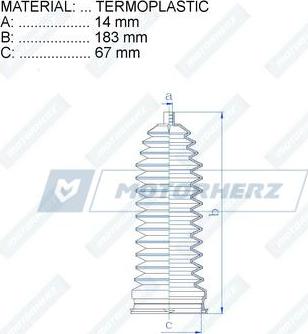 Motorherz RDZ0074MG - Пильник, рульове управління autocars.com.ua