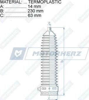 Motorherz RDZ0076MG - Пыльник, рулевое управление autodnr.net