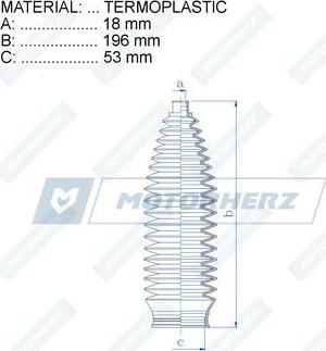 Motorherz RDZ0082MG - Пильник, рульове управління autocars.com.ua