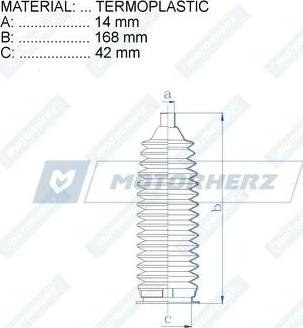 Motorherz RDZ0083MG - Пильник, рульове управління autocars.com.ua