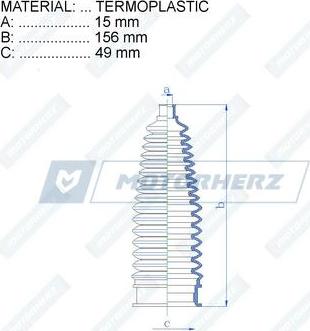 Motorherz RDZ0087MG - Пильник, рульове управління autocars.com.ua