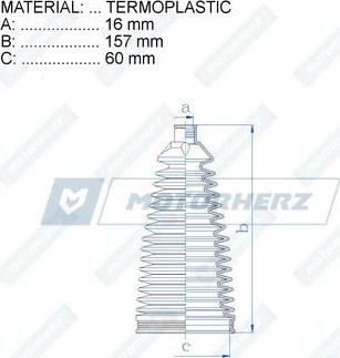 Motorherz RDZ0088MG - Пильник, рульове управління autocars.com.ua