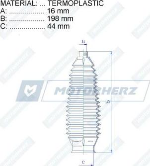 Motorherz RDZ0092MG - Пильник, рульове управління autocars.com.ua