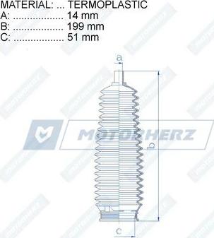 Motorherz RDZ0097MG - Пыльник, рулевое управление avtokuzovplus.com.ua