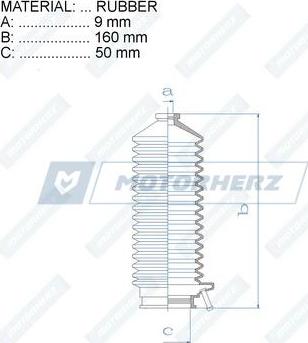 Motorherz RDZ0101MG - Пильник, рульове управління autocars.com.ua