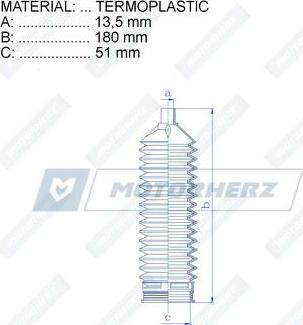 Motorherz RDZ0102MG - Пильник, рульове управління autocars.com.ua