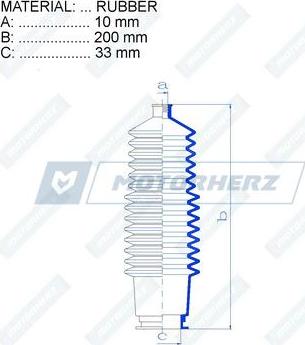 Motorherz RDZ0140MG - Пыльник, рулевое управление avtokuzovplus.com.ua