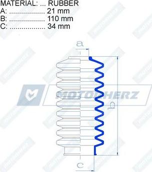 Motorherz RDZ0147MG - Пильник, рульове управління autocars.com.ua