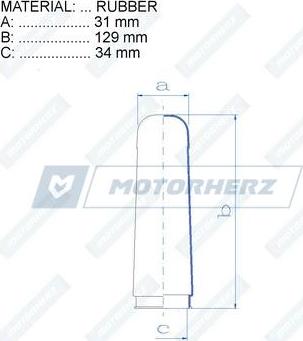 Motorherz RDZ0148MG - Пильник, рульове управління autocars.com.ua