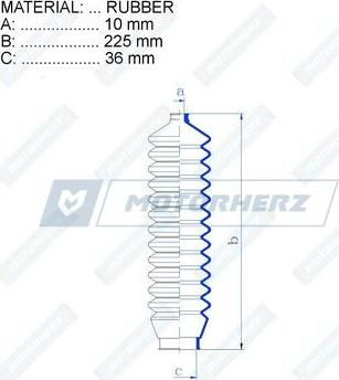 Motorherz RDZ0180MG - Пильник, рульове управління autocars.com.ua