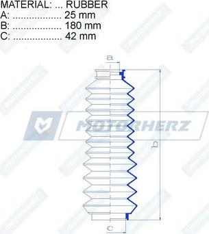 Motorherz RDZ0202MG - Пыльник, рулевое управление avtokuzovplus.com.ua