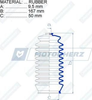 Motorherz RDZ0217MG - Пильник, рульове управління autocars.com.ua