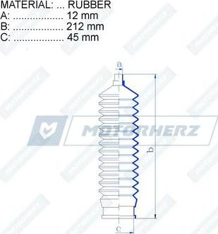 Motorherz RDZ0241MG - Пильник, рульове управління autocars.com.ua