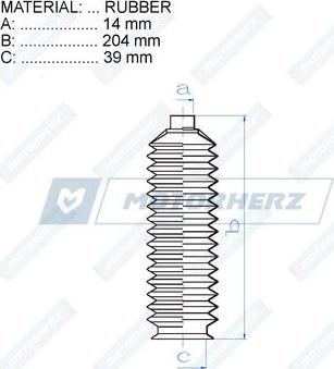 Motorherz RDZ0242MG - Пильник, рульове управління autocars.com.ua