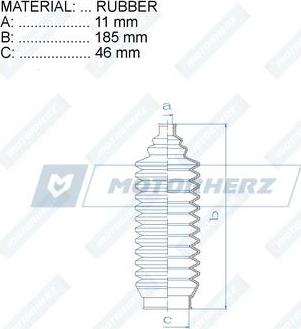 MOTORHERZ RDZ0246MG - Пыльник, рулевое управление avtokuzovplus.com.ua