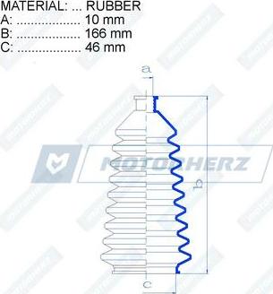 Motorherz RDZ0265MG - Пильник, рульове управління autocars.com.ua