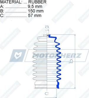 Motorherz RDZ0271MG - Пильник, рульове управління autocars.com.ua