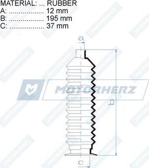 Motorherz RDZ0282MG - Пильник, рульове управління autocars.com.ua