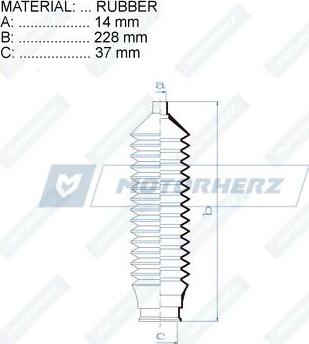 Motorherz RDZ0303MG - Пильник, рульове управління autocars.com.ua