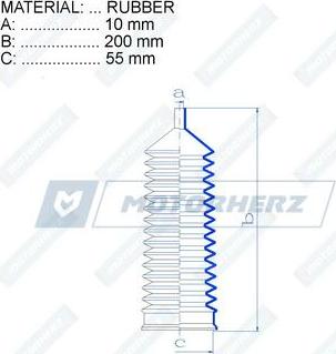 Motorherz RDZ0306MG - Пыльник, рулевое управление avtokuzovplus.com.ua