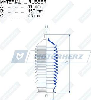 Motorherz RDZ0339MG - Пыльник, рулевое управление avtokuzovplus.com.ua