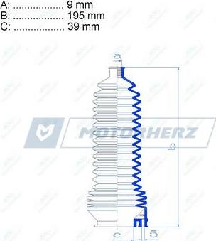 Motorherz RDZ0345MG - Пильник, рульове управління autocars.com.ua