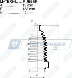 Motorherz RDZ0353MG - Пильник, рульове управління autocars.com.ua