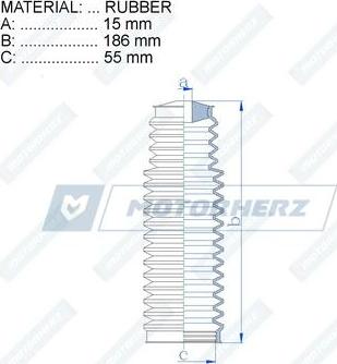 Motorherz RDZ0366MG - Пильник, рульове управління autocars.com.ua