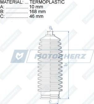 Motorherz RDZ0378MG - Пильник, рульове управління autocars.com.ua