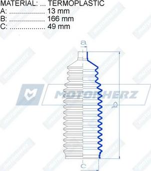 Motorherz RDZ0389MG - Пыльник, рулевое управление avtokuzovplus.com.ua